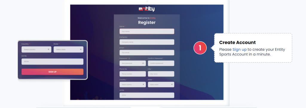 getting started with entity sports